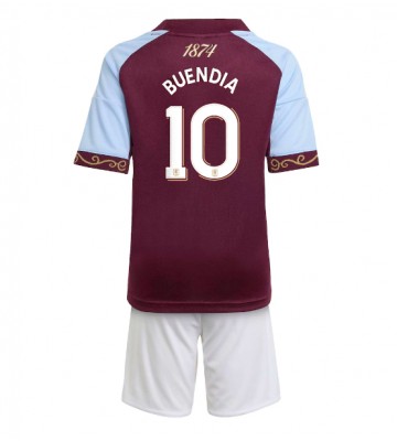 Aston Villa Emiliano Buendia #10 Hemmakläder Barn 2025-26 Kortärmad (+ Korta byxor)